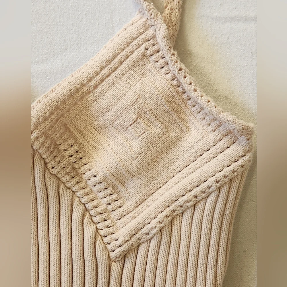 Free People Intimately Take Me Home‎ Knit Cami Cropped Tank Top Beige Medium